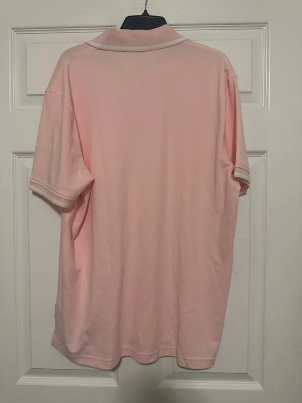 Tommy Hilfiger Men's Pink Tipped Polo Shirt Size XL - Image 2