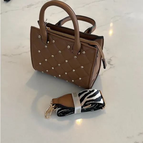 Kayla Ava Studded Purse Brown - Image 5