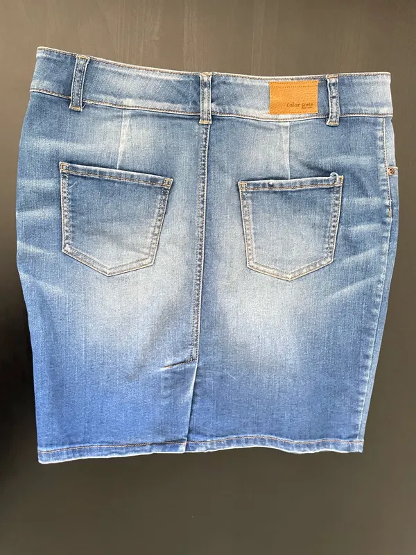 Stretch Mini Skirt (2) Blue Size XS - Image 4