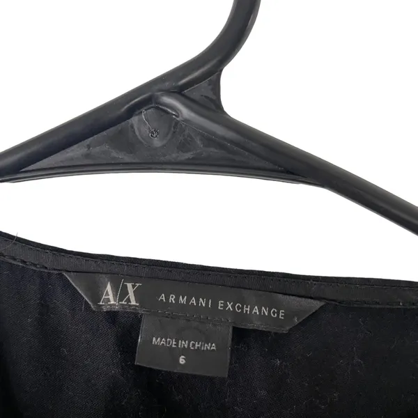 Armani Exchange Size 6 Small‎ Black Pleated Zip Dress Pockets - Image 8