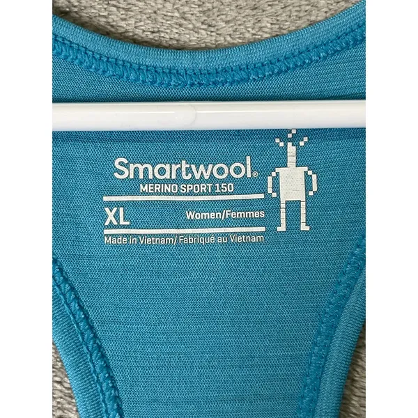 Smartwool Merino Sport 150 Women’s Blue Racerback Tank Active Hiking Athletic XL - Image 5