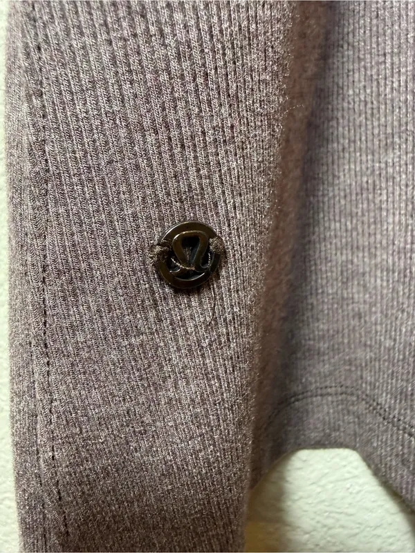 Lululemon‎ Gone for the Week Dress Mock Neck Ribbed Sleeveless Swing MidiTaupe S - Image 9