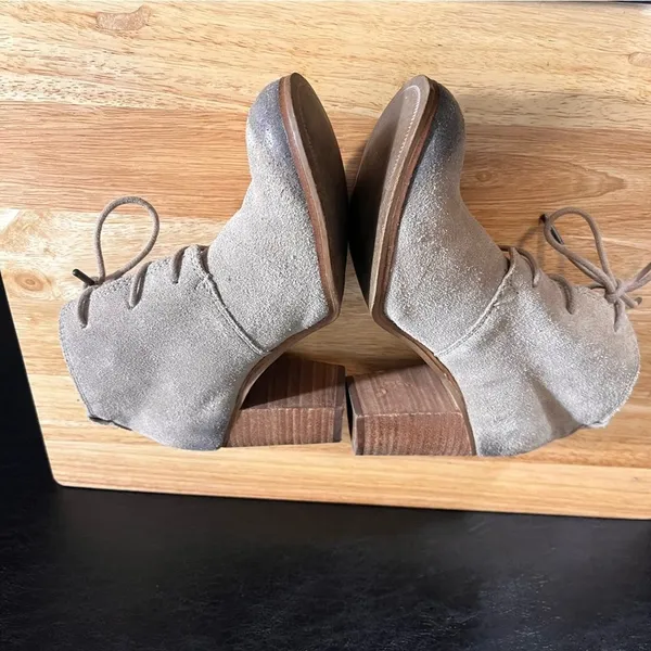 Toms Lunata Tan Burnished Heeled Ankle‎ Boots Size 8.5 - Image 5