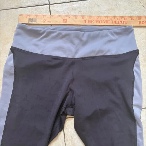 Nike Dri-FIT Womens XL Leggings Grey‎ Purple Geometric Training Tights Athletic - Image 3