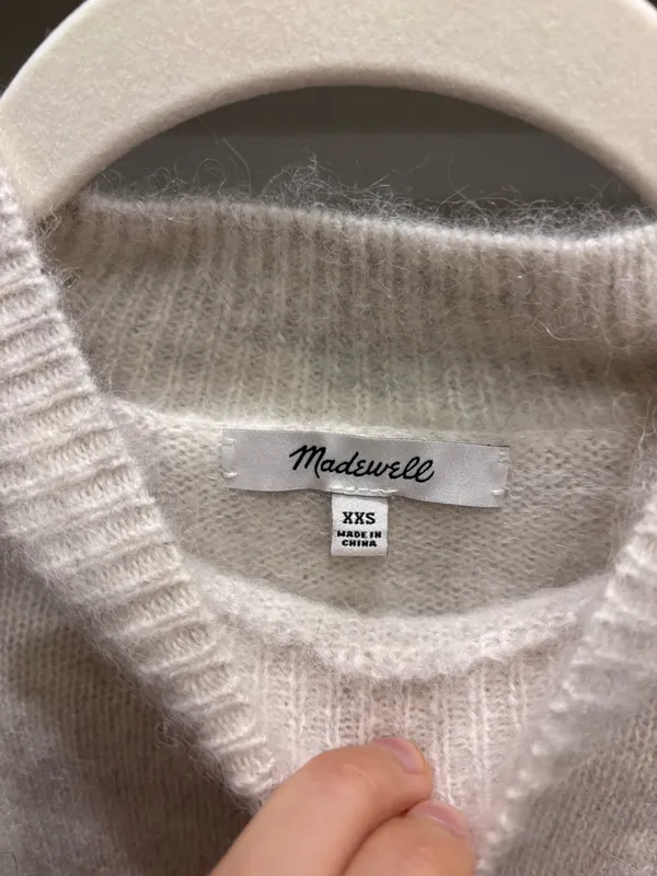 Madewell Sweater Knit XXS Pullover Cream Puff Sleeve - Image 2