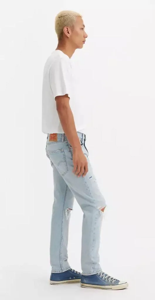 Levi’s 512 slim taper fit light blue distressed jeans - Image 5