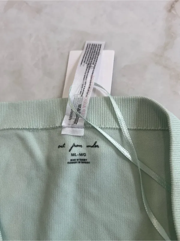 Urban Outfitters NWT Out From Under Sage Green Ribbed Mini Skirt Size M/L - Image 2