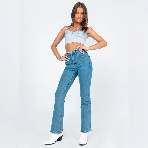 Princess Polly Old School Love Crop Top in Blue Size 0 New with tag - Image 8