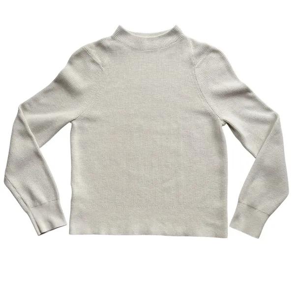 Lululemon Cotton-Blend Mock-Neck Sweater Heathered Bone Small Women’s W3HBGS - Image 2