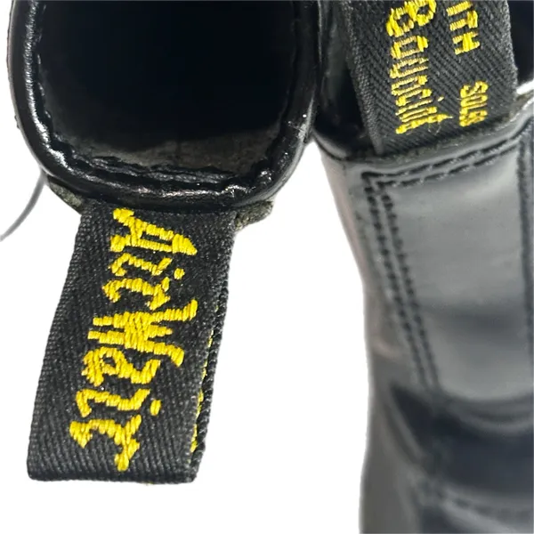 Dr. Martens 8-Eye Black Leather Lace-Up Combat Boots UK 6 US Women 8 - Image 10