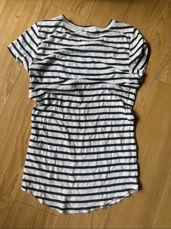 Wilfred White and black Striped Short Sleeve Tee - Image 3