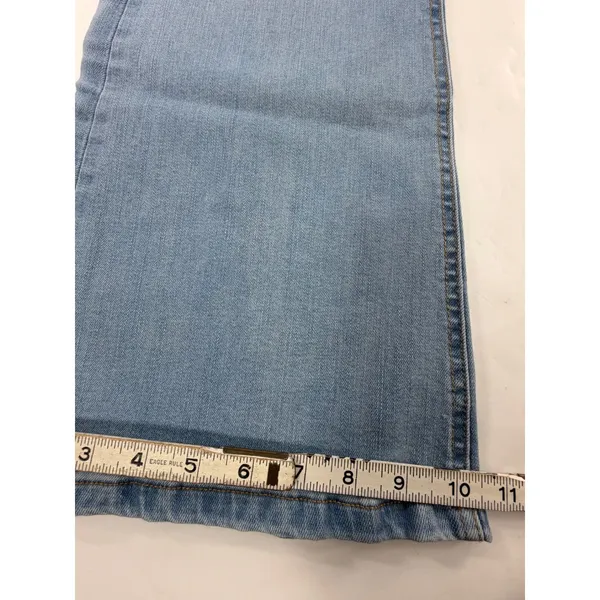Aeropostale Low Rise Flare Jeans Light Wash Blue Patch Pockets LXSFBA195 25x30.5 - Image 6