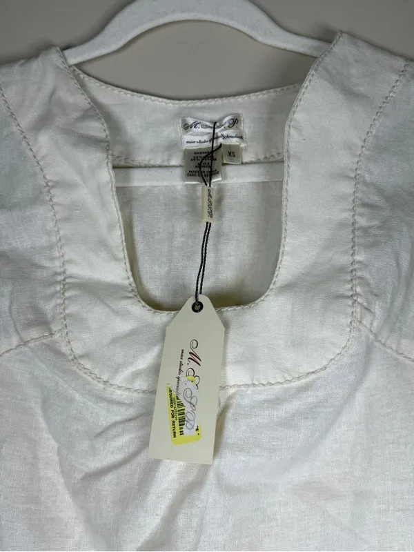 NWT MSSP/ MAX STUDIO Cream Linen Embroidered Sleeveless Dress Sz XS Sheath - Image 4