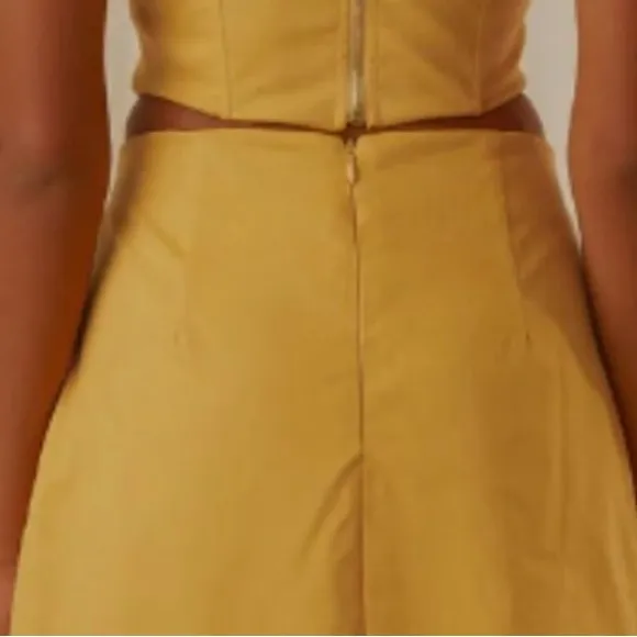 Peppermayo Exclusive‎ Rooftop Drinks Stretch Lined Mini Skirt in Mango Size 12 - Image 6