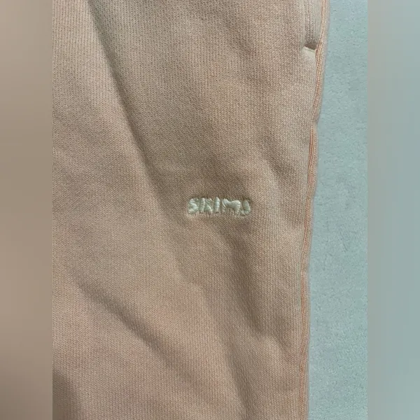 Skims NWT French Terry Low Rise Straight Leg Pant Cantaloupe Size L - Image 7