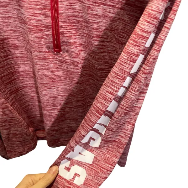Pink Victorias Secret Ultimate Arkansas 1/4 Zip Pullover S Heather‎ Red - Image 4