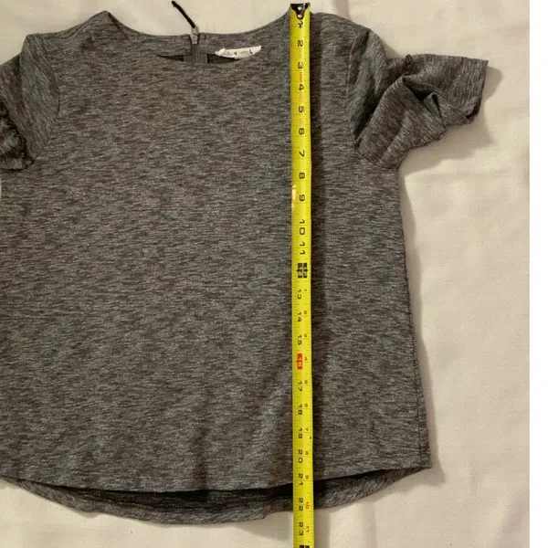 THML Grey flutter‎ sleeve top - Image 5
