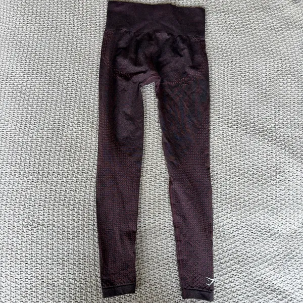 Gymshark Red / Burgundy Leggings  - Image 2