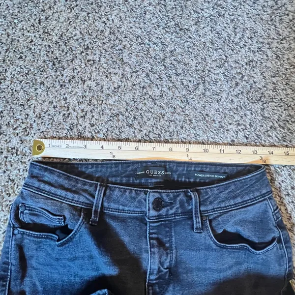 Guess Los Angeles Power Stretch‎ Skinny Jeans Womens 28 Faded Black WB4AB2D3VP0 - Image 6