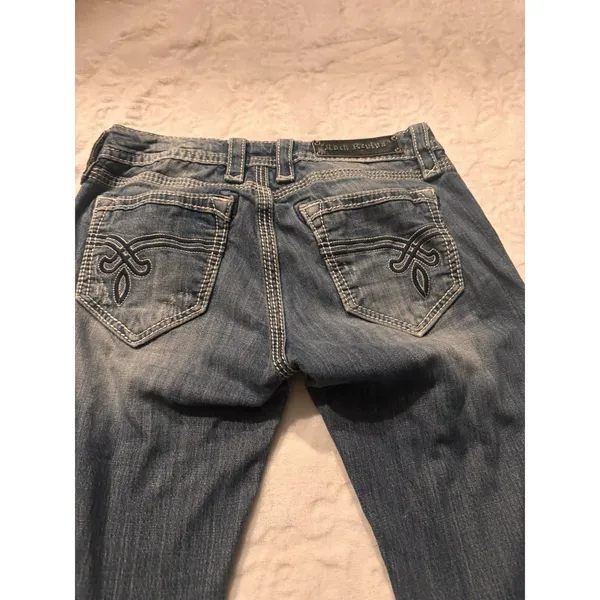 Rock Revival Jeans Womens Tag 28 X 31 Inseam Adele Easy Boot Blue Cowgirl - Image 2
