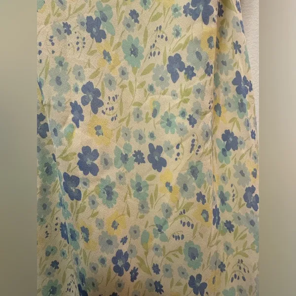 2000s Y2K Express 100% silk floral fairy dress size 6 butter yellow rare! - Image 7