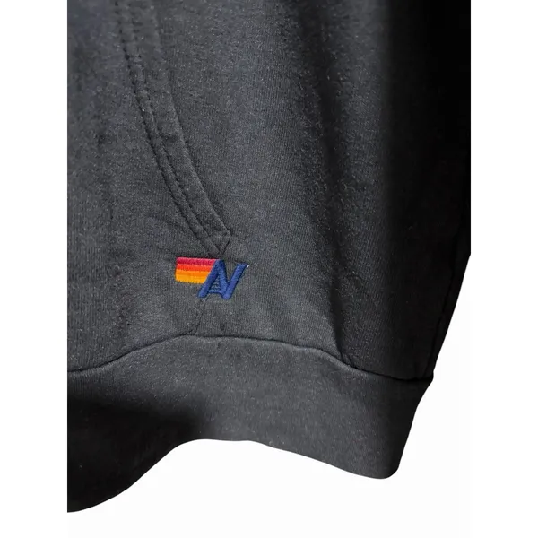 Aviator Nation 5‎ Stripe Zip Up Hoodie Charcoal/Blue Size 2XL - Image 7