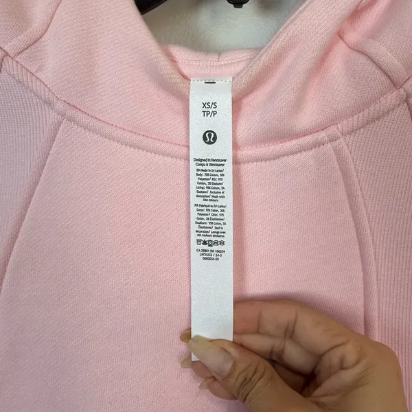 Lululemon Scuba Sleeveless Hoodie Vest Pink Oversized Athleisure XS/S - Image 7