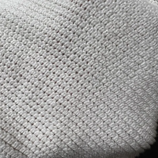 Tommy Hilfiger White V-Neck Cotton Knit Sweater‎ Womens Large Textured Pullover - Image 8