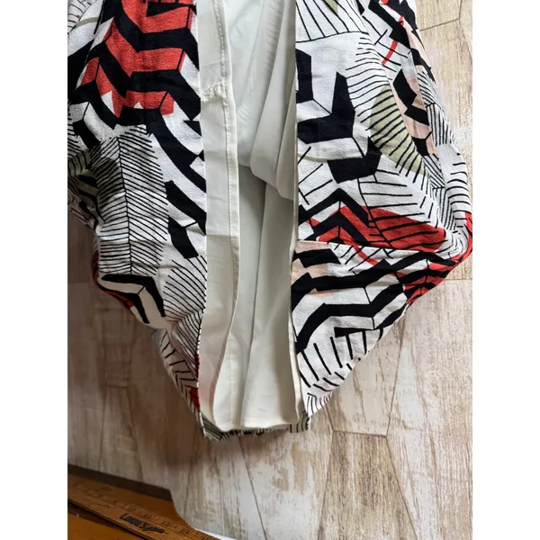 Ann Taylor LOFT Size L Abstract Tropical Leaf‎ Print Shift Dress Safari - Image 5