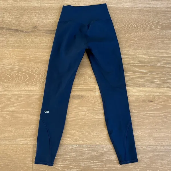 Alo Yoga Airlift Fine Lines High Waist Leggings 7/8 Size XS Blue - Image 4