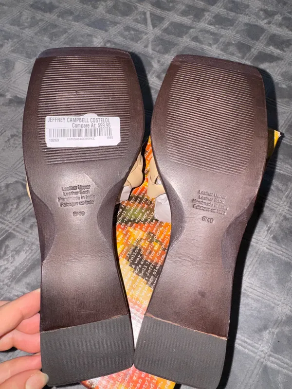 Jeffrey Campbell Costello-L natural brown slide sandal size 9 - Image 5