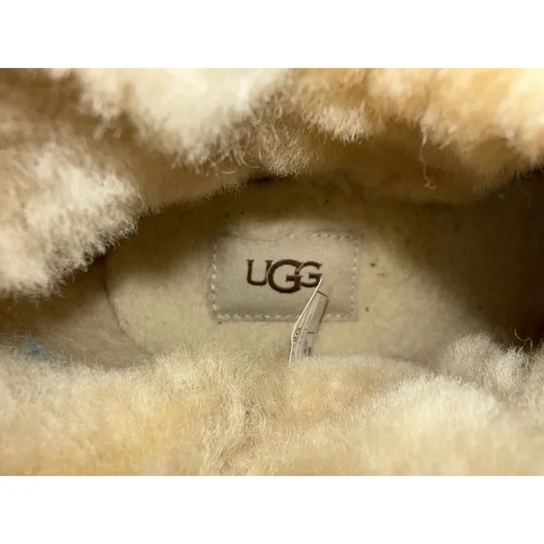 UGG BODIE Boots Suede Chestnut Women Size 9 Fold Over Warm Cozy Waterproof Girls - Image 12