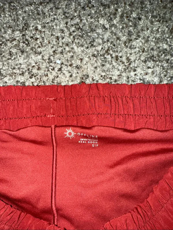 aerie Red Elastic-Waist Athletic Shorts - Image 3