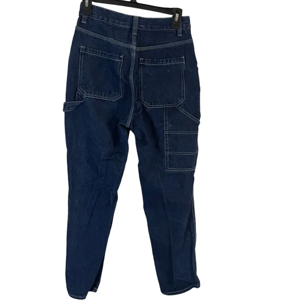 Simply Socety Size 3/26 Dark Wash Carpenter Baggy Jeans Pockets‎ - Image 4