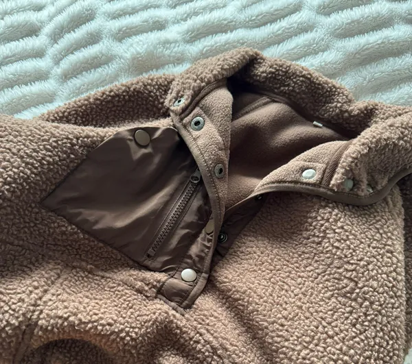 Chocolate Brown Sherpa Pullover - Image 2