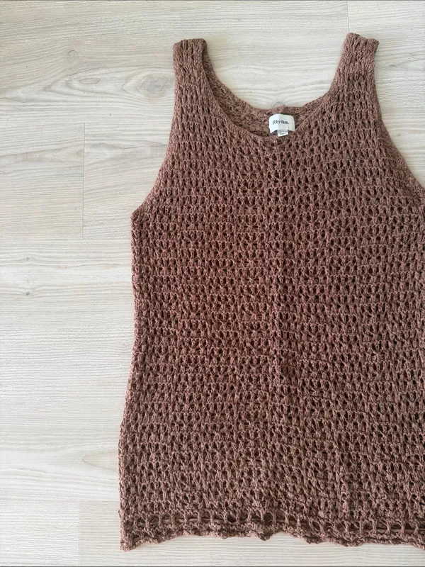 Rhythm. Crochet Cover Up Brown Size M - Image 3