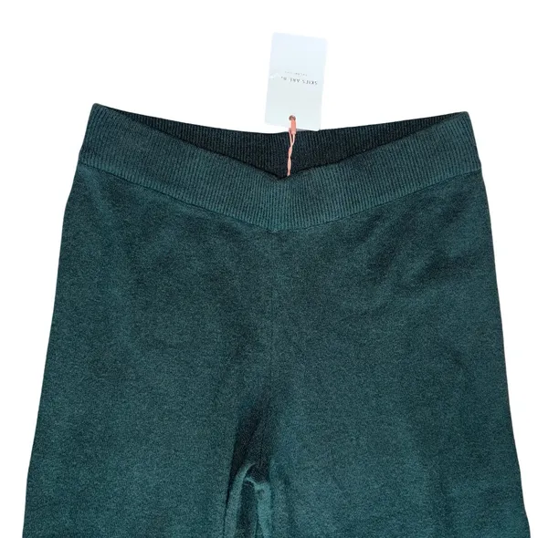 Wide Leg Knit Pants in Forest Green - Image 6