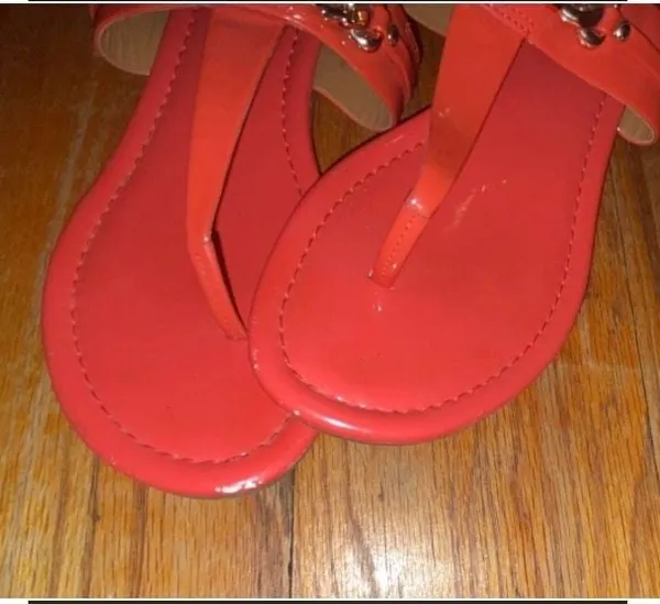 Coach Caterine Patent Leather T-Strap Sandals - Image 3