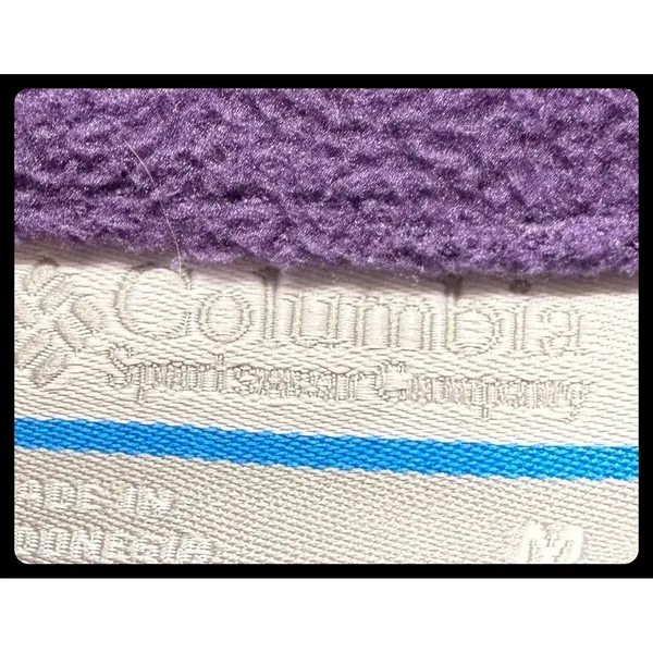 Columbia Fleece Pullover Womens Size M Purple Quarter Zip Long Sleeve Hiking - Image 2