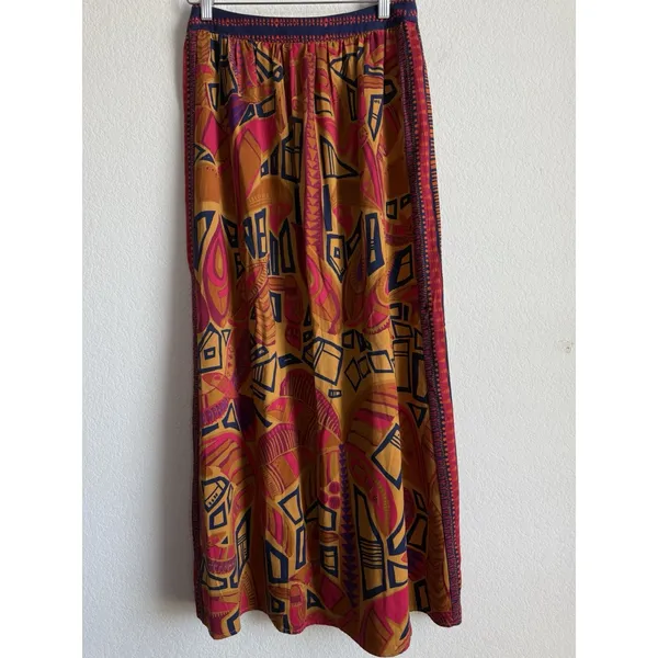 Anthropologie Farm Rio Cool‎ Tropical Button Down Maxi Skirt Women's Small NWOT - Image 7