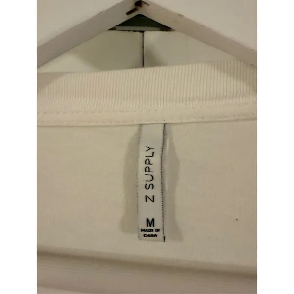 Z Supply white striped arm crewneck long sleeve size M - Image 4