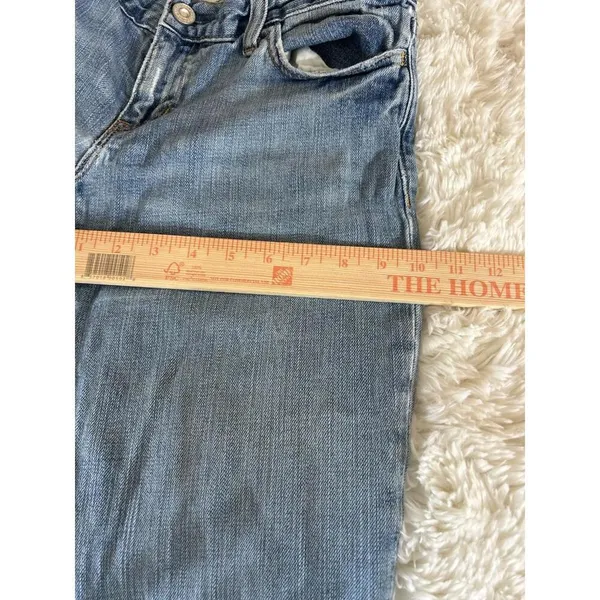 GAP Y2K Long Lean Jeans Sz2L Boot Cut Distressed Frayed Hem - Image 6