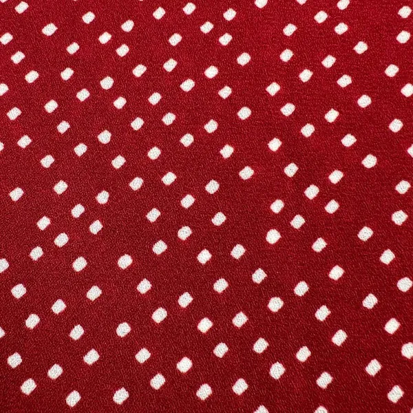 Ann Taylor Factory Red Dot Collared Crepe Blouse Long Roll Tab Sleeves Size M - Image 9