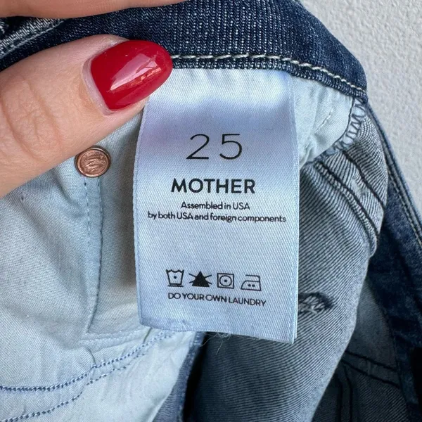 MOTHER Size 25 LOOKER CROP Grunge Distressed Skinny Jeans GYPSY Medium Wash - Image 10