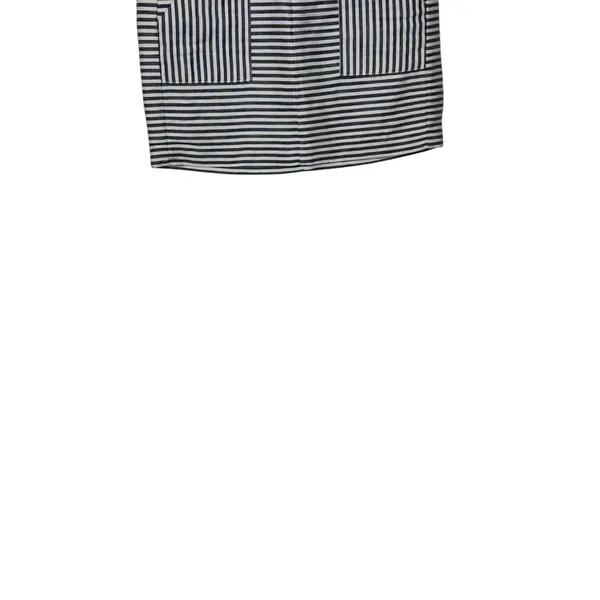 Madewell Women's Skirt Striped Straight Mini Pockets‎ Cotton Blue White Size 2 - Image 2