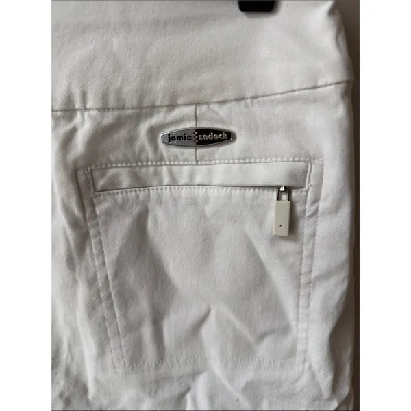 Jamie Sadock White Golf Skort Zip Pocket Performance Stretch Athletic Skirt - Image 3