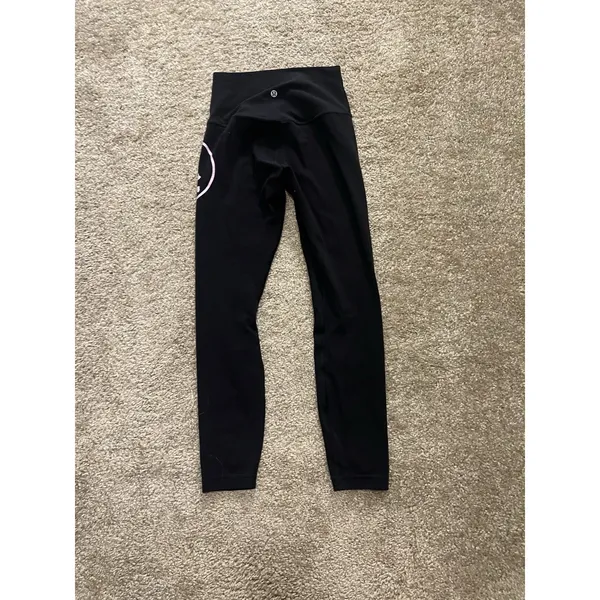 Lululemon Align High Rise Black Sz 4 Pant - 25" Skull Soul Cycle Retail $98 - Image 7