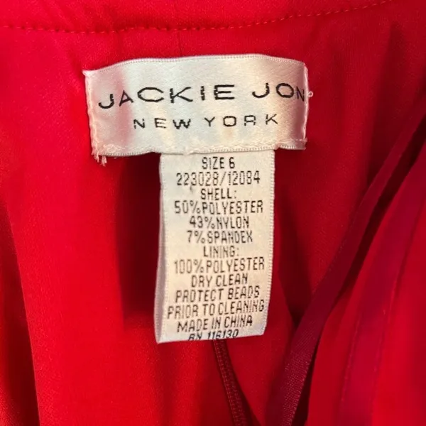 Vintage Jackie Jon Beaded Top Red Size 6 - Image 2
