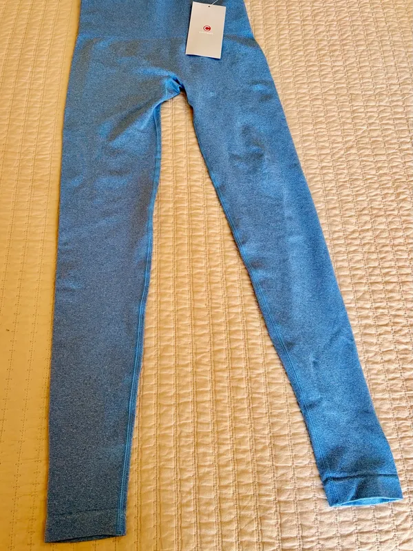 High-Waist Seamless Leggings in Sky Blue - Image 6