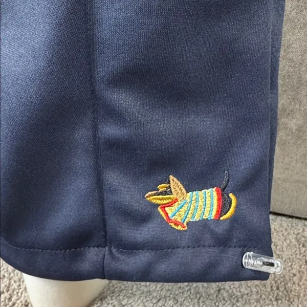 Unisex Blue Embroidered Puppy Baggy Sweatpants Y2K Wide Leg Pant Lantern Trouser - Image 10